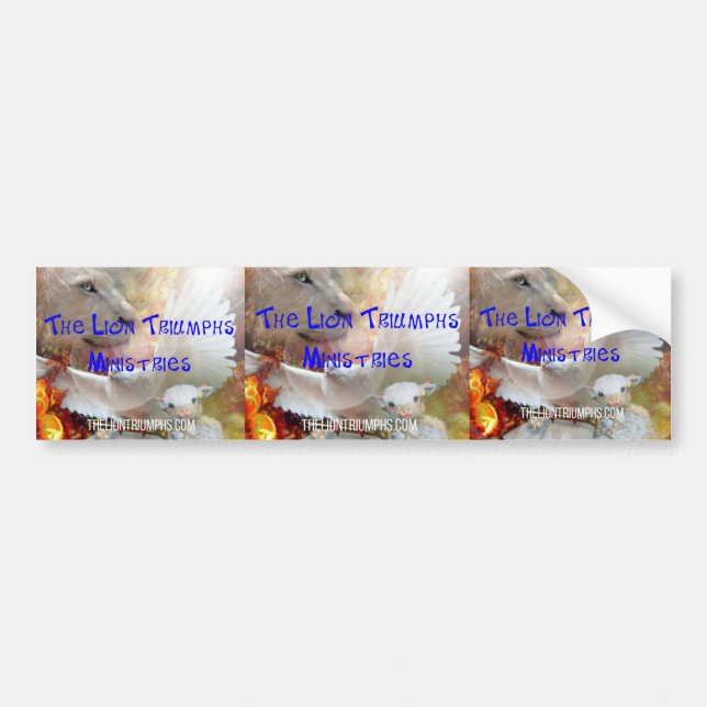 The Lion Triumphs Bumper Sticker (Front)