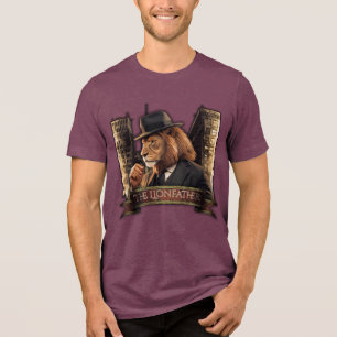 The Lionfather – Mafia Style Lion in Suit Tri-Blend Shirt