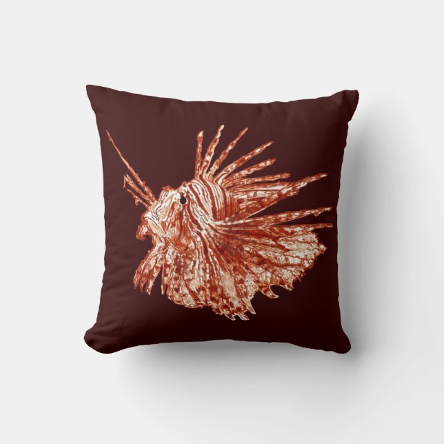 The Lionfish Throw Pillow (Front)