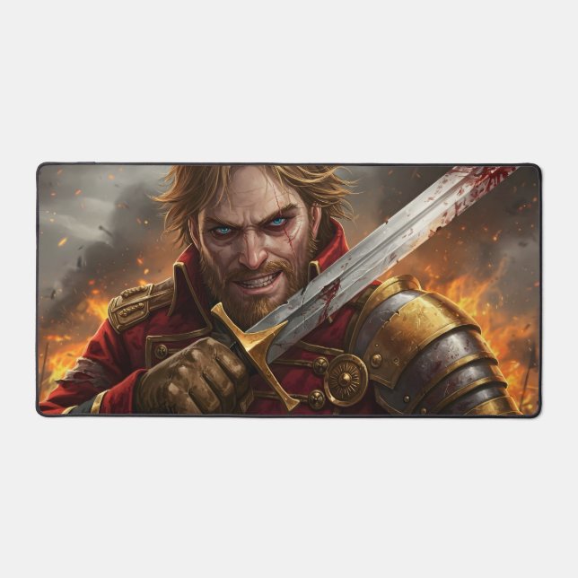 The Lionhearted General Desk Mat (Front)