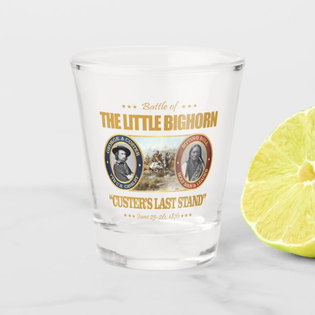 The Little Bighorn Shot Glass (Front)