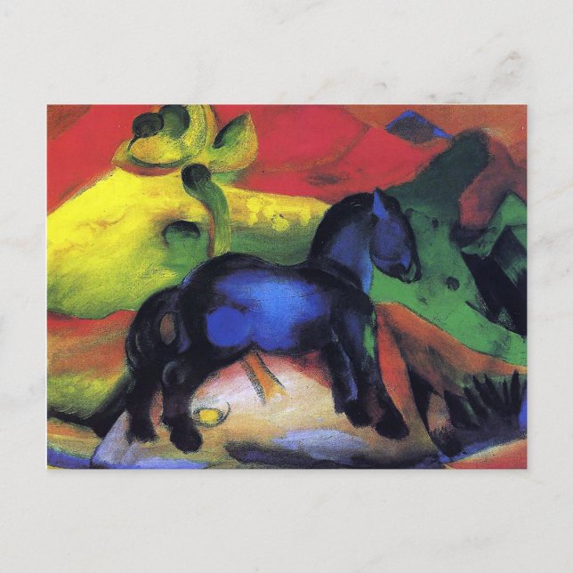 The little blue horse by Franz Marc Postcard (Front)