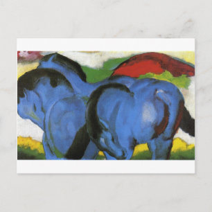 The Little Blue Horses by Franz Marc Postcard