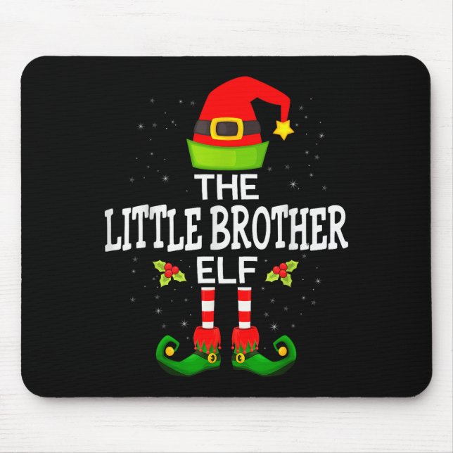 The Little Brother Elf Christmas Family Matching P Mouse Pad (Front)