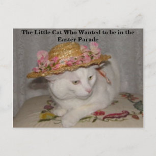 The Little Cat Who Wanted to be in the Easter Para Holiday Postcard