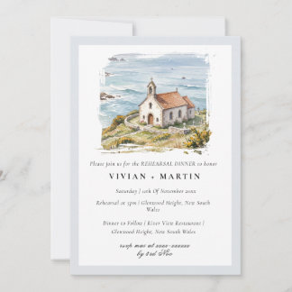 The Little Chapel By The Sea Rehearsal Dinner Invitation