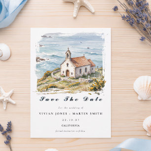 The Little Chapel By The Sea Save The Date Invitation