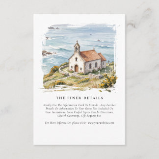 The Little Chapel By The Sea Wedding Details Enclosure Card