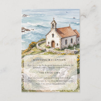 The Little Chapel By The Sea Wedding Reception Enclosure Card