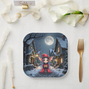 The Little Christmas Messenger. Paper Plate