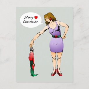 The Little Elf Christmas Holiday Postcard