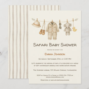 The Little Explorer Safari Adventure Baby Shower Invitation