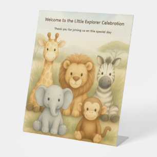 The Little Explorer   Safari Friends Adventure Pedestal Sign