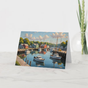 The Little Fishing Village Father's Day Holiday Card