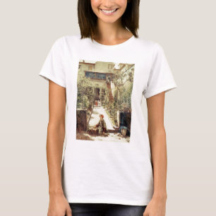 The Little Flower Girl (oil on canvas) T-Shirt