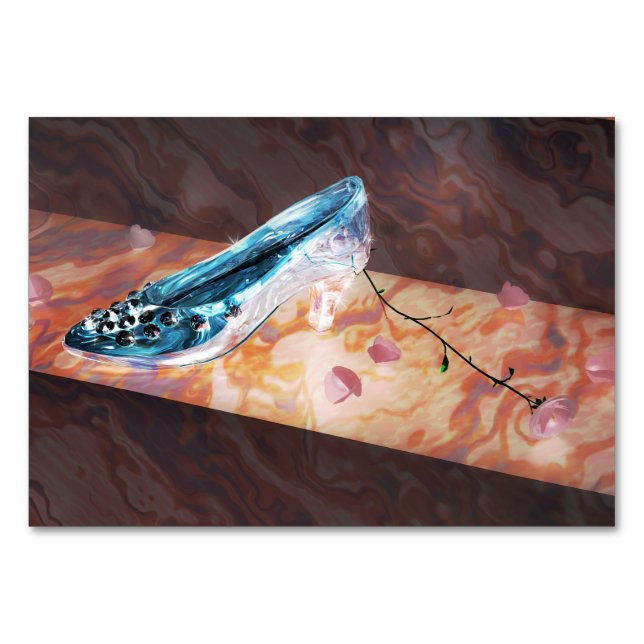The Little Glass Slipper Table Number (Front)