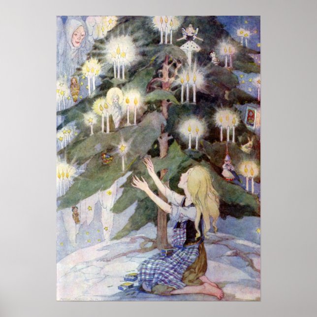 The Little Match Girl by Anne Anderson Poster (Front)
