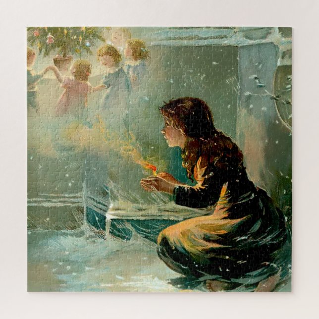 "The Little Match Girl" by E S Hardy Jigsaw Puzzle (Vertical)