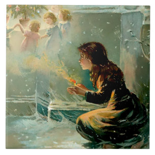 “The Little Match Girl” by E S Hardy Tile