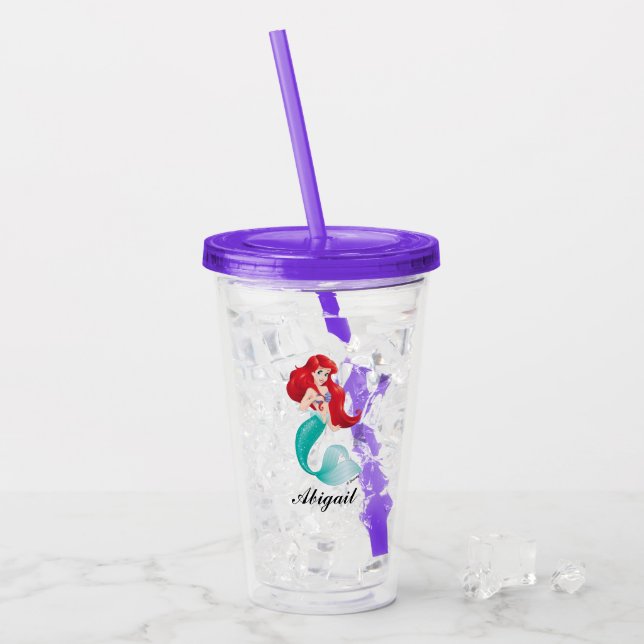 The Little Mermaid | Adventurous - Add Your Name Acrylic Tumbler (Front Ice)