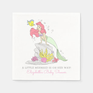 The Little Mermaid Girl Baby Shower Napkin