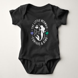 The Little Mermaid Outline "Curious & Kind" Baby Bodysuit