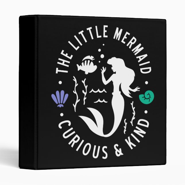 The Little Mermaid Outline "Curious & Kind" Binder (Front/Spine)