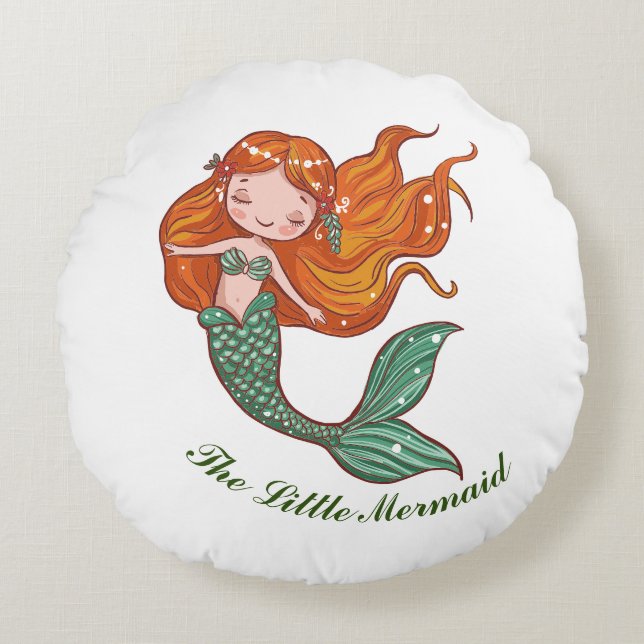 The Little Mermaid Round Pillow (Front)