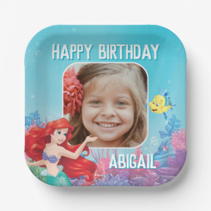 The Little Mermaid Summer Pool Party Birthday Paper Plate