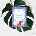 The Little Mermaid | Under the Sea Birthday Invitation<br><div class="desc">Dive into a magical birthday celebration with this The Little Mermaid Under the Sea birthday invitation! Featuring Ariel and vibrant ocean-themed details like seashells and coral, this whimsical design captures the enchantment of life under the sea. Perfect for a Little Mermaid-themed birthday party, this customizable invitation sets the tone for...</div>