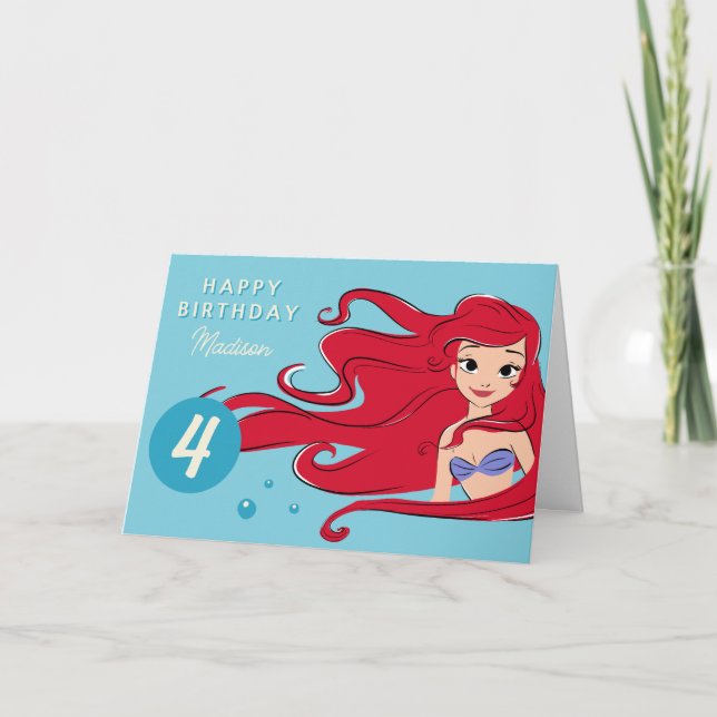 The Little Mermaid | Under the Sea Girls Birthday Card (Front)