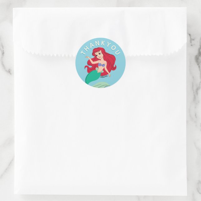 The Little Mermaid | Under the Sea Girls Birthday Classic Round Sticker (Bag)