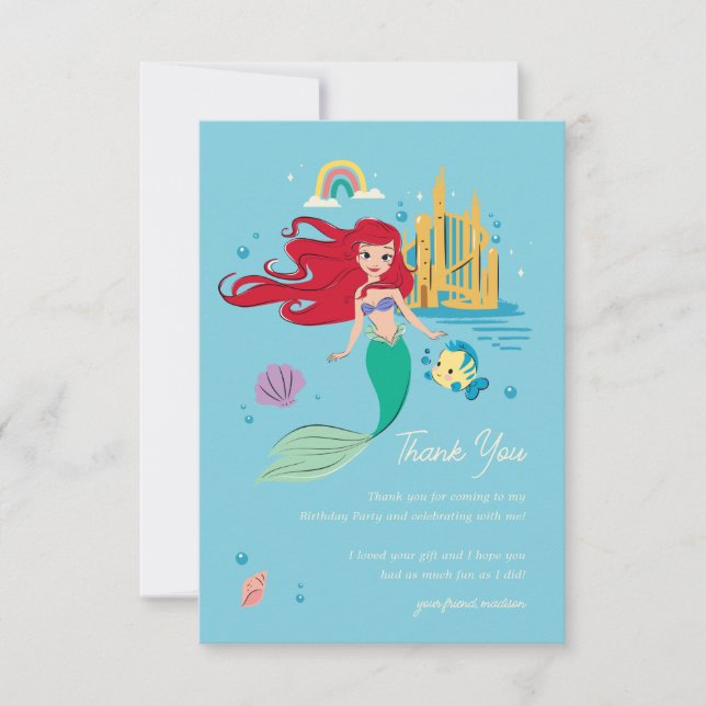 The Little Mermaid | Under the Sea Girls Birthday Invitation (Front)