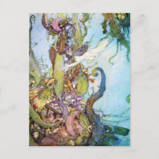 The Little Mermaid vintage art postcard