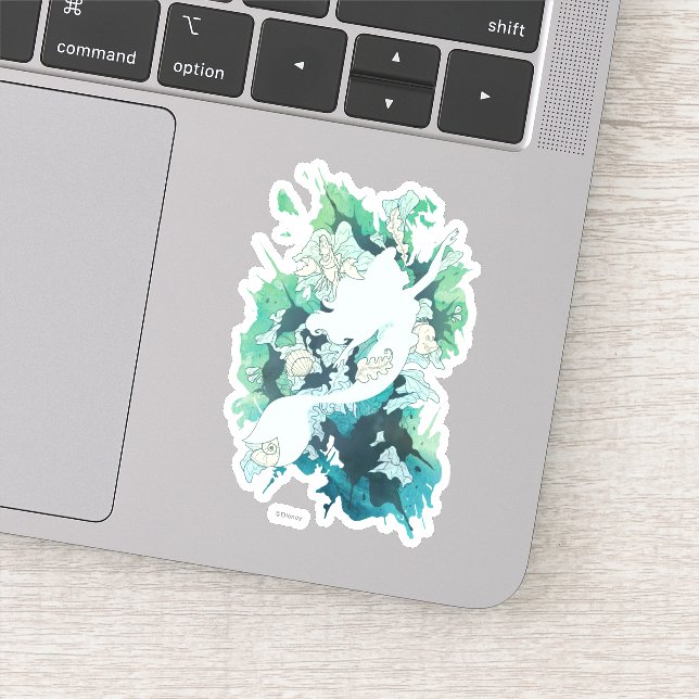 The Little Mermaid Watercolor Silhouette (Detail)