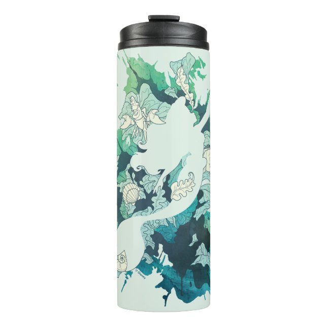 The Little Mermaid Watercolor Silhouette Thermal Tumbler (Front)