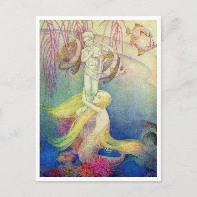 The Little Mermaid's Wish by Dorothy Lathrop Postcard (Front)