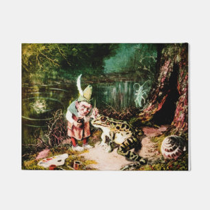 The Little Old Man of the Woods Vintage Fairy Tale Doormat