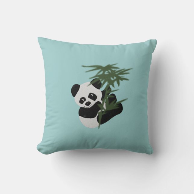 The Little Panda Throw Pillow (Front)