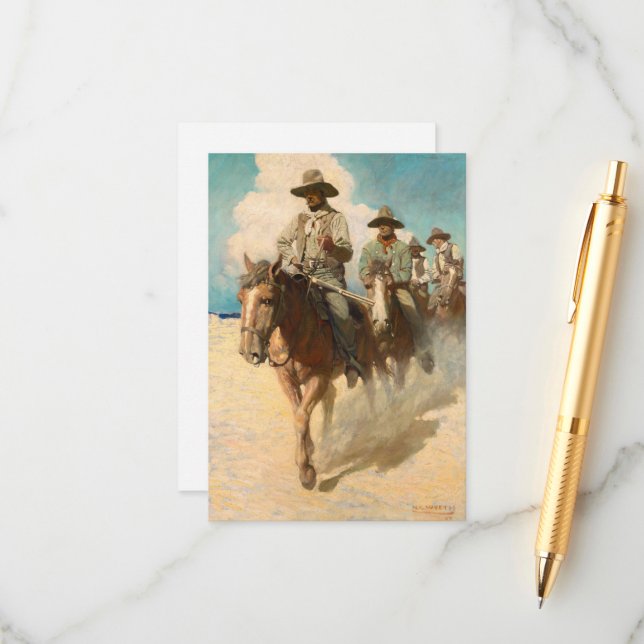 The Little Posse Started Out on its Journey Enclosure Card (Front/Back In Situ)