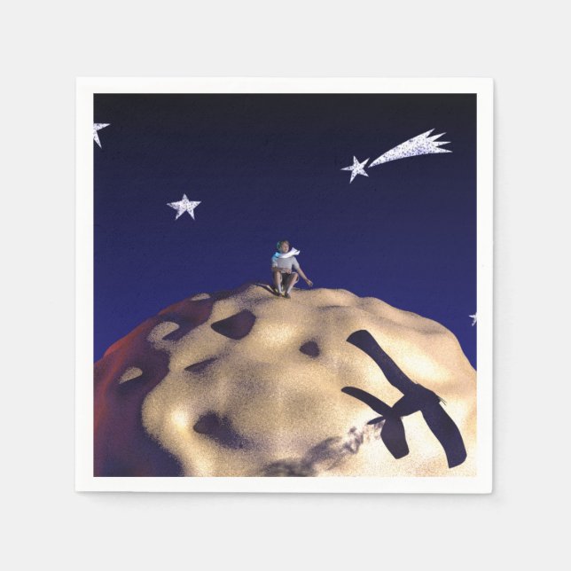 THE LITTLE PRINCE Digital Art Paper napkins (Front)