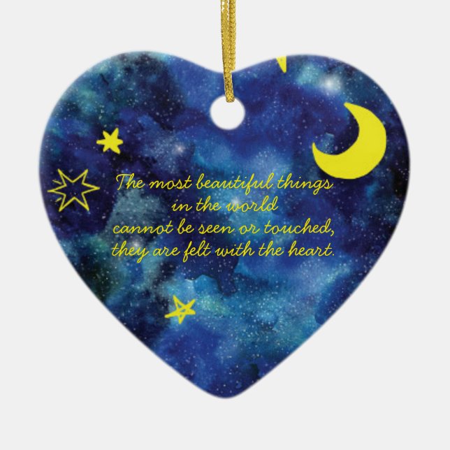 The Little Prince quote ceramic ornament (Front)