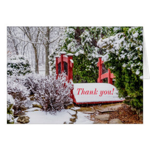 The Little Red Bridge Thank you Card