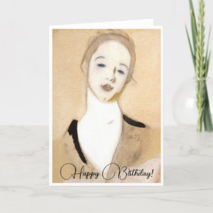 The Little Servant, Helene Schjerfbeck, Thank You Card