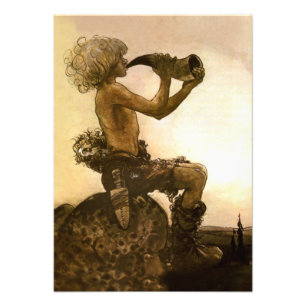 “The Little Shepherd”watercolor by John Bauer Photo Print