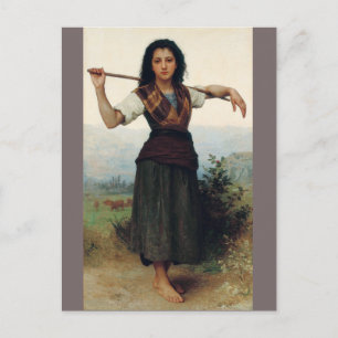 The Little Shepherdess by Bouguereau Postcard