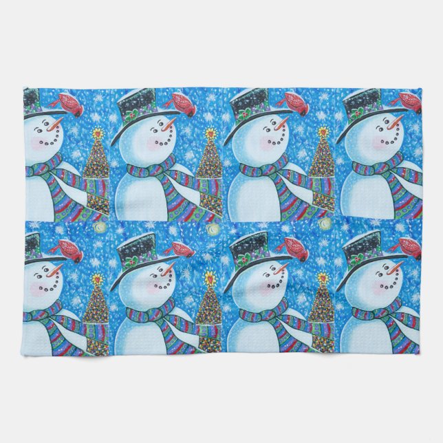 The Little Snowman Kitchen Towel (Horizontal)