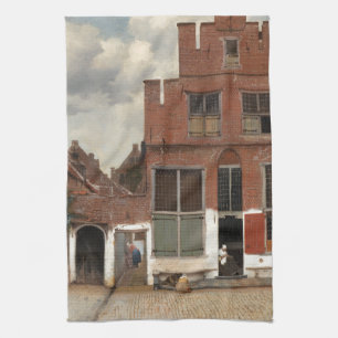 The Little Street by Johannes Vermeer Kitchen Towel