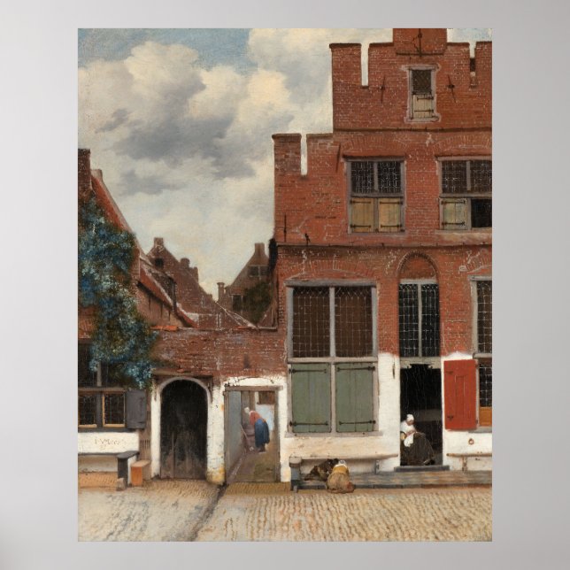 The Little Street by Johannes Vermeer Large Poster (Front)