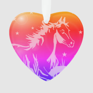 The little sweet pony,rainbow colours ornament